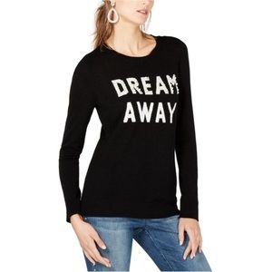 INC Embellished Pear/Rhinestone Dream Away Pullover Sweater